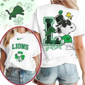 Detroit Lions Snoopy St. Patrick’s Day Green Plaid NFL Football T Shirt Detroit Lions Snoopy St. Patrick’s Day Green Plaid NFL Football T Shirt
