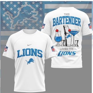 Detroit Lions This Bartender Loves The Lions NFL Fan T Shirt