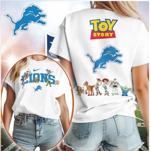 Detroit Lions Toy Story Blue & Silver Graphic Fan T Shirt