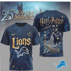 Detroit Lions x Harry Potter Hogwarts Wizarding World T Shirt