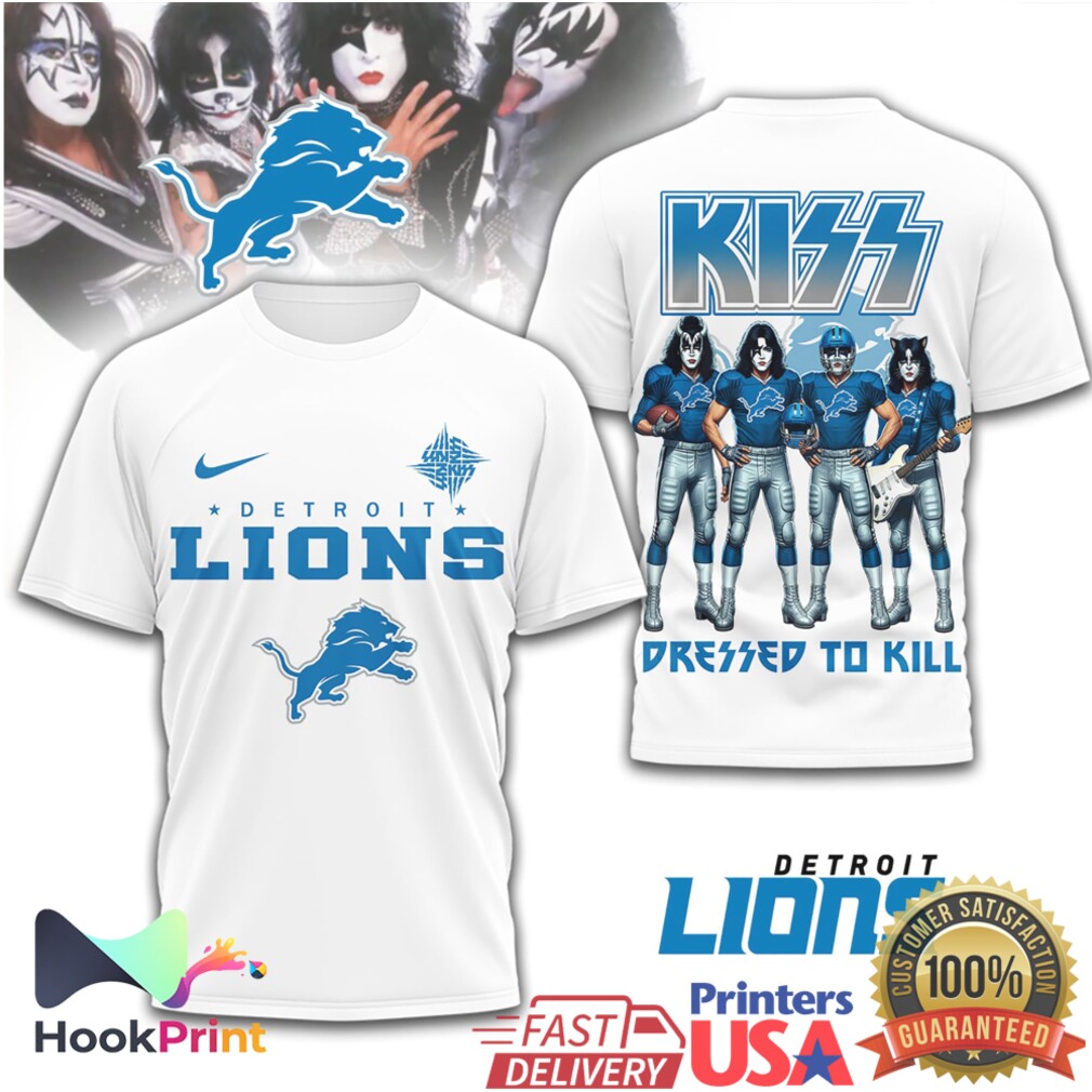 Detroit Lions x KISS Rock Band “Dressed To Kill” Fan T Shirt Detroit Lions x KISS Rock Band “Dressed To Kill” Fan T Shirt