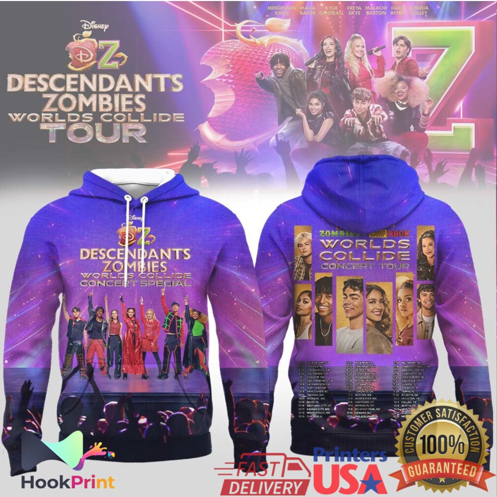 Disney Descendants Zombies Worlds Collide Tour Concert Special All Over Print Shirt Disney Descendants Zombies Worlds Collide Tour Concert Special All Over Print Shirt