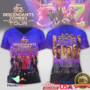 Disney Descendants Zombies Worlds Collide Tour Concert Special All Over Print Shirt