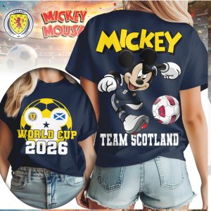 Disney Mickey Mouse Team Scotland World Cup 2026 Soccer Shirt
