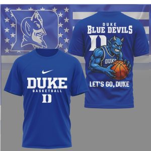 Duke Blue Devils Basketball Let's Go Duke Mascot T Shirt