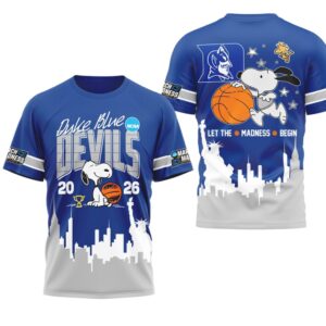 Duke Blue Devils Snoopy 2026 March Madness Basketball Skyline Shirt