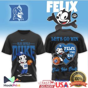 Duke Blue Devils x Felix the Cat Let's Go Win Basketball T Shirt