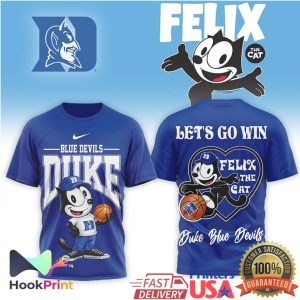 Duke Blue Devils x Felix the Cat Let's Go Win Basketball T Shirt