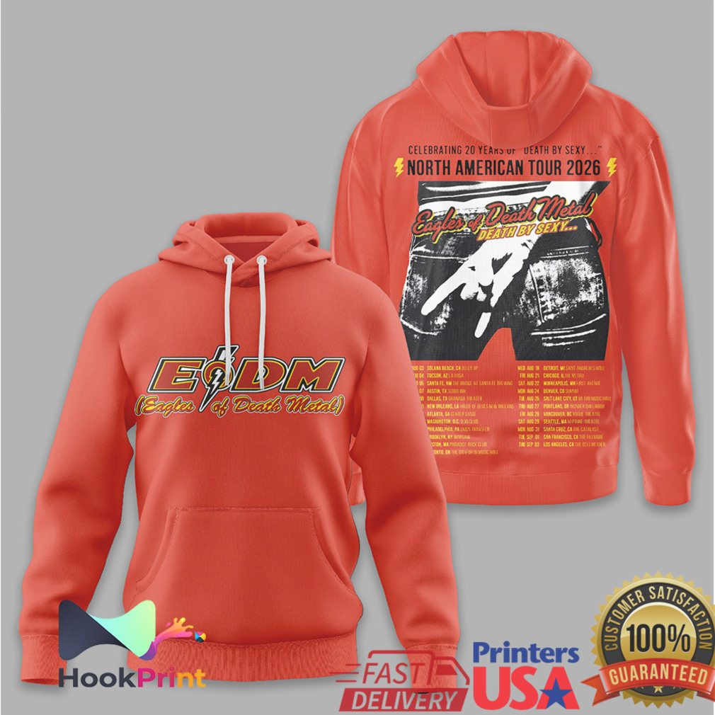 Eagles of Death Metal North American Tour 2026 Death by Sexy Orange T Shirt Eagles of Death Metal North American Tour 2026 Death by Sexy Orange T Shirt
