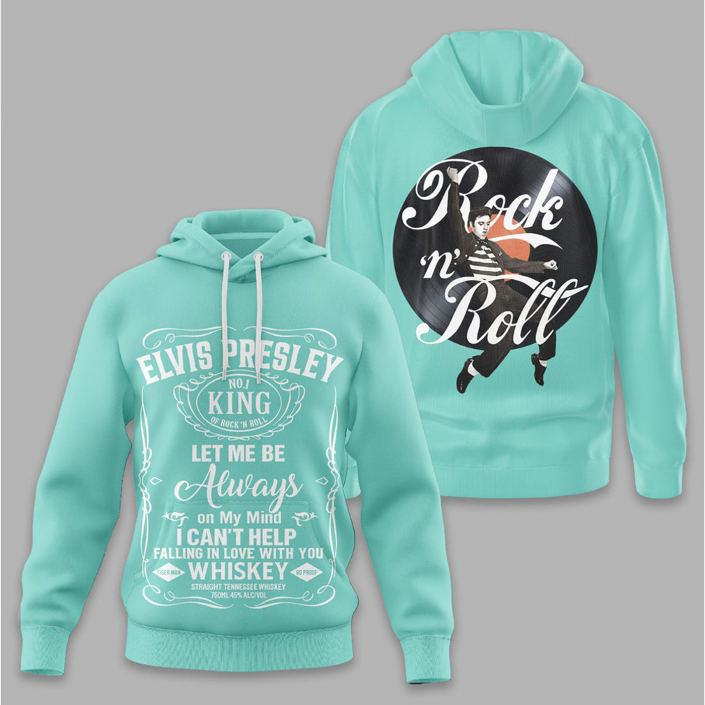 Elvis Presley “Always On My Mind” Whiskey Label Style Turquoise T Shirt Elvis Presley “Always On My Mind” Whiskey Label Style Turquoise T Shirt