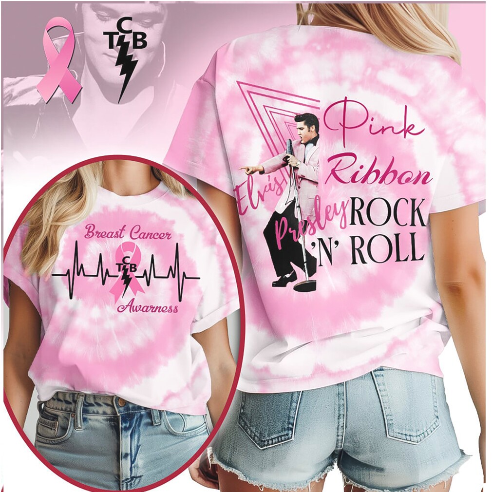 Elvis Presley Breast Cancer Awareness Pink Ribbon Rock N Roll Shirt Elvis Presley Breast Cancer Awareness Pink Ribbon Rock N Roll Shirt