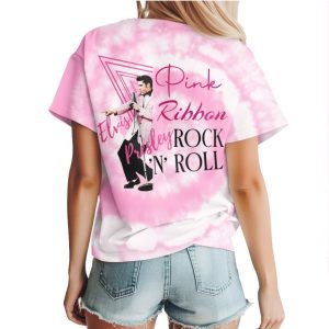 Elvis Presley Breast Cancer Awareness Pink Ribbon Rock N’ Roll T Shirt Elvis Presley Breast Cancer Awareness Pink Ribbon Rock N’ Roll T Shirt
