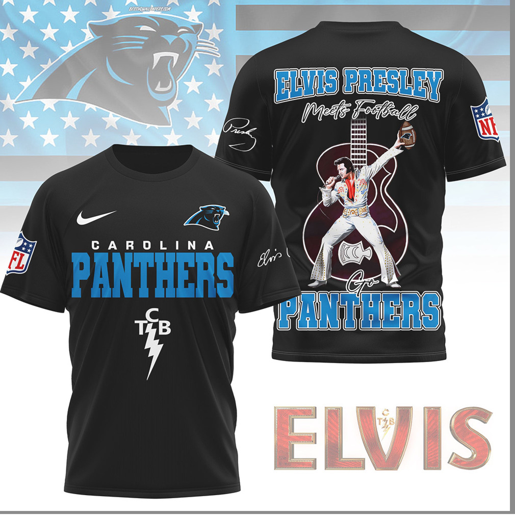 Elvis Presley Carolina Panthers Meets Football TCB Edition Shirt Elvis Presley Carolina Panthers Meets Football TCB Edition Shirt