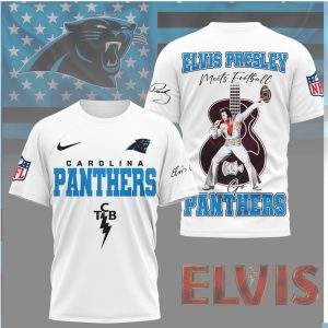 Elvis Presley Carolina Panthers Meets Football TCB Edition Shirt