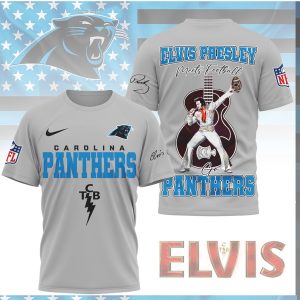 Elvis Presley Carolina Panthers Meets Football TCB Edition Shirt