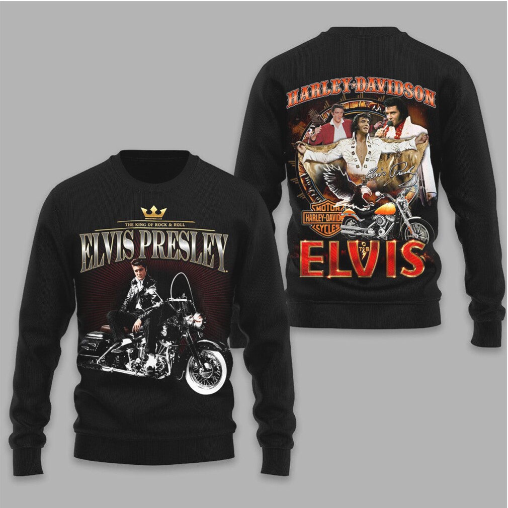 Elvis Presley Harley Davidson Motorcycle Enthusiast King of Rock T Shirt Elvis Presley Harley Davidson Motorcycle Enthusiast King of Rock T Shirt