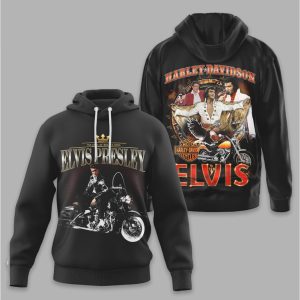 Elvis Presley Harley Davidson Motorcycle Enthusiast King of Rock T Shirt