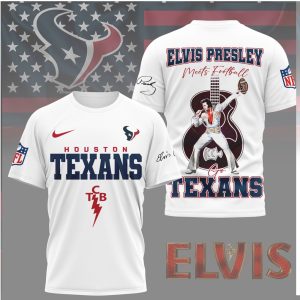 Elvis Presley Houston Texans Meets Football TCB Edition Shirt