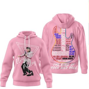 Elvis Presley “Jailhouse Rock” Pink Neon Guitar Song List T Shirt Elvis Presley “Jailhouse Rock” Pink Neon Guitar Song List T Shirt