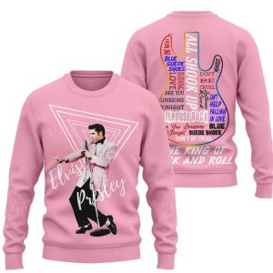 Elvis Presley “Jailhouse Rock” Pink Neon Guitar Song List T Shirt