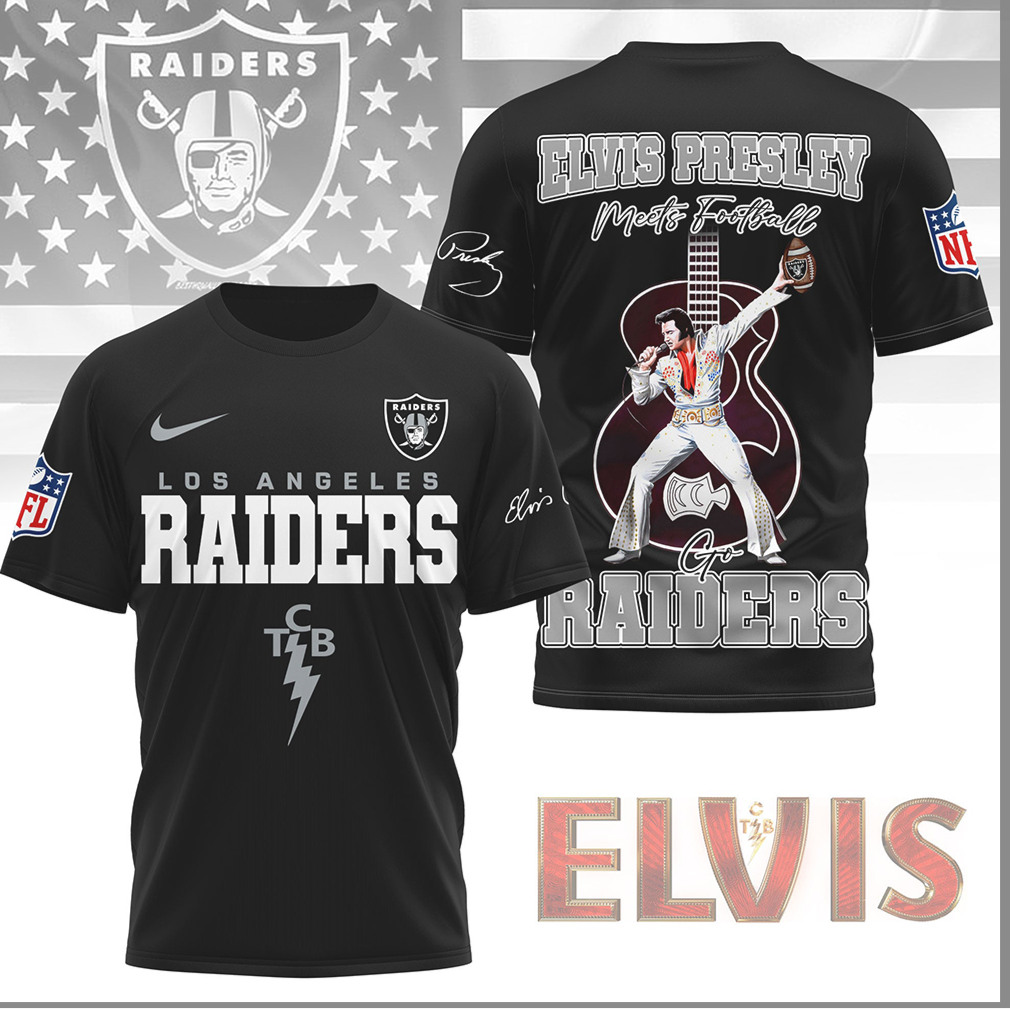 Elvis Presley Los Angeles Raiders Meets Football TCB Edition Shirt Elvis Presley Los Angeles Raiders Meets Football TCB Edition Shirt