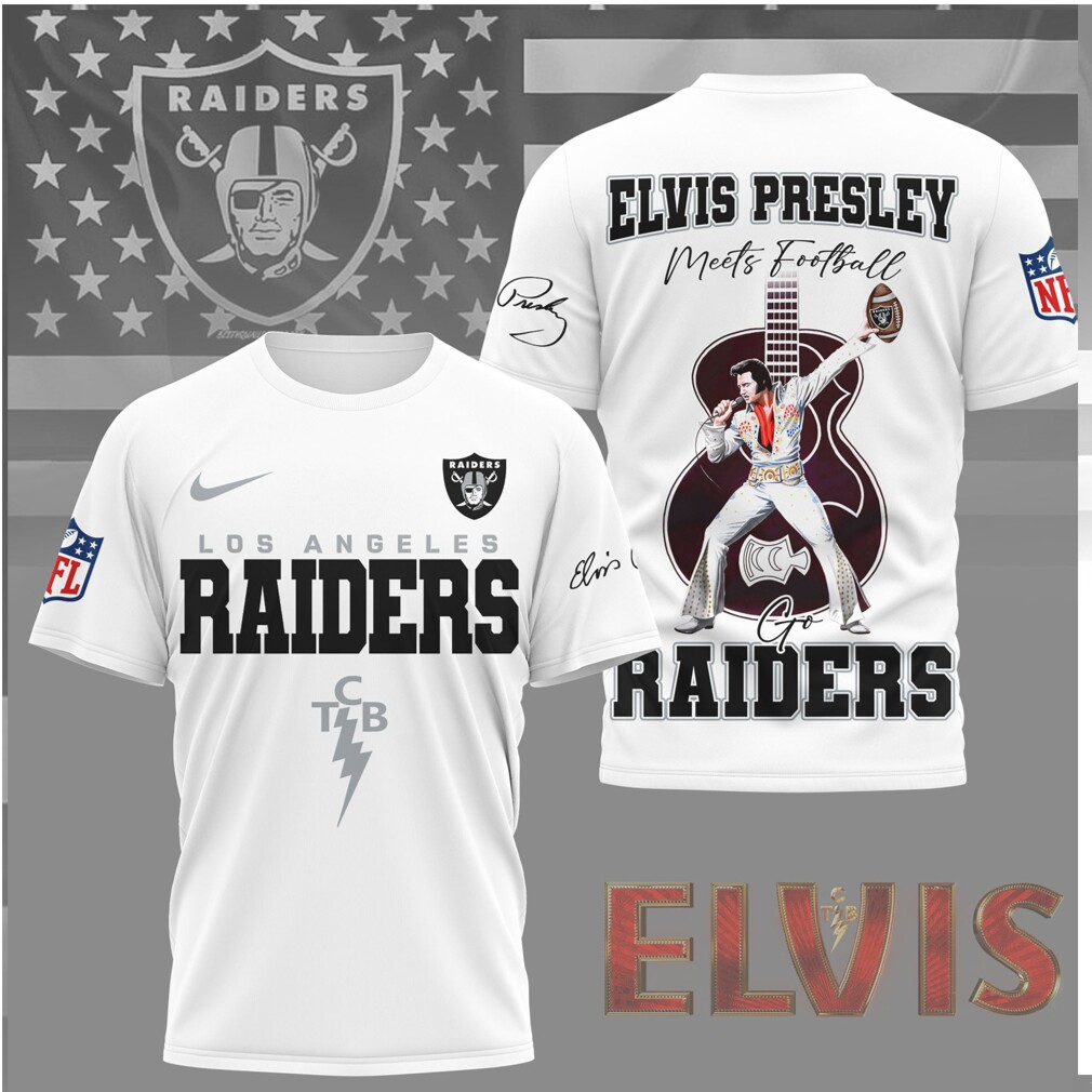 Elvis Presley Los Angeles Raiders Meets Football TCB Edition Shirt Elvis Presley Los Angeles Raiders Meets Football TCB Edition Shirt