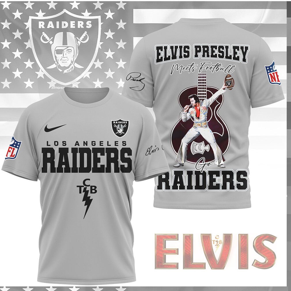 Elvis Presley Los Angeles Raiders Meets Football TCB Edition Shirt Elvis Presley Los Angeles Raiders Meets Football TCB Edition Shirt