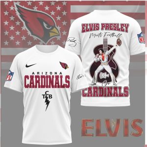 Elvis Presley Meets Football Arizona Cardinals TCB Shirt