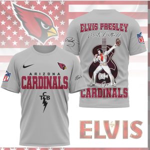 Elvis Presley Meets Football Arizona Cardinals TCB Shirt