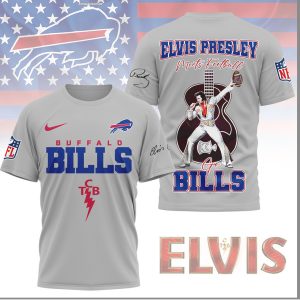 Elvis Presley Meets Football Buffalo Bills TCB Signature Graphic Shirt Elvis Presley Meets Football Buffalo Bills TCB Signature Graphic Shirt