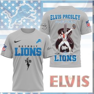 Elvis Presley Meets Football Detroit Lions TCB Shirt
