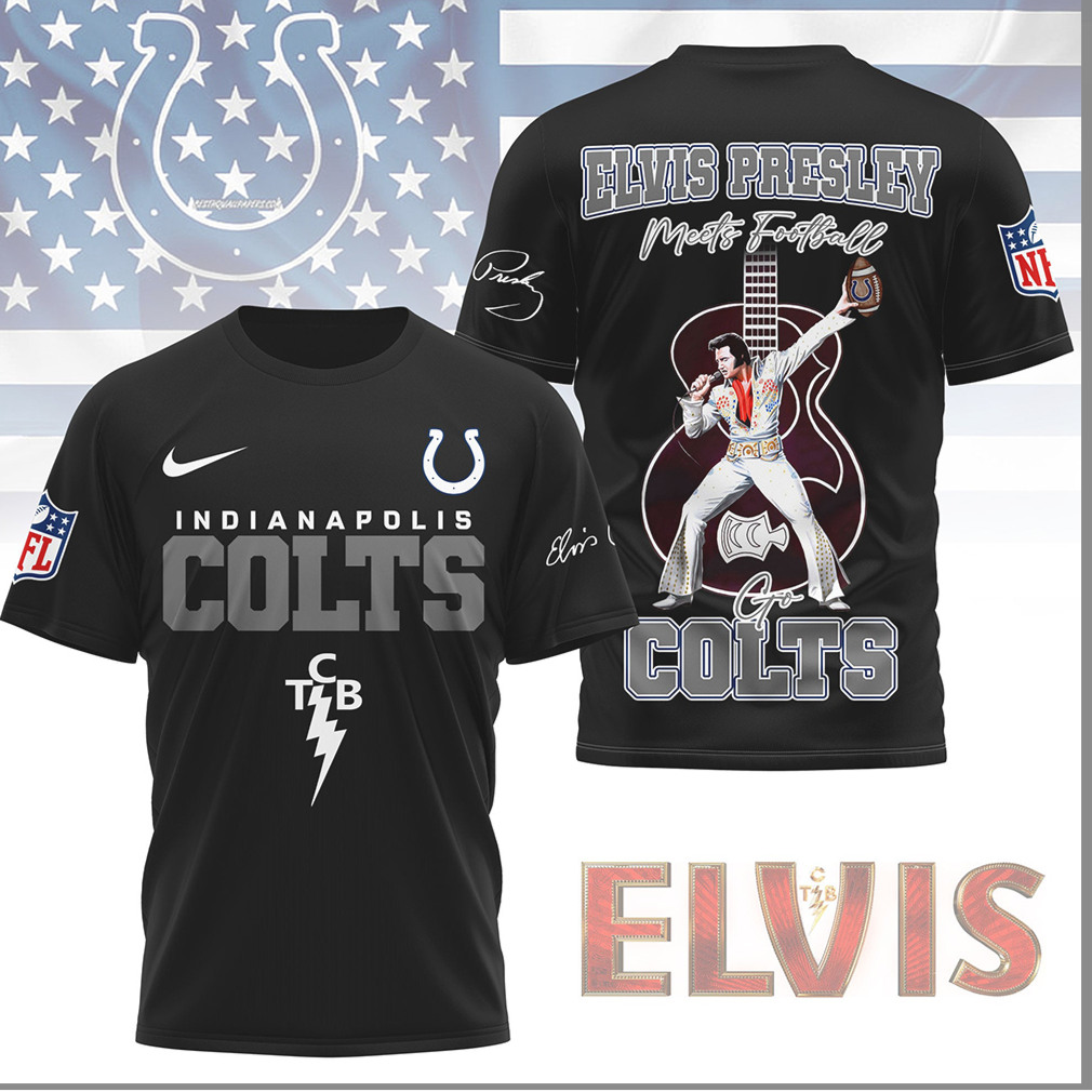 Elvis Presley Meets Football Indianapolis Colts TCB Shirt Elvis Presley Meets Football Indianapolis Colts TCB Shirt