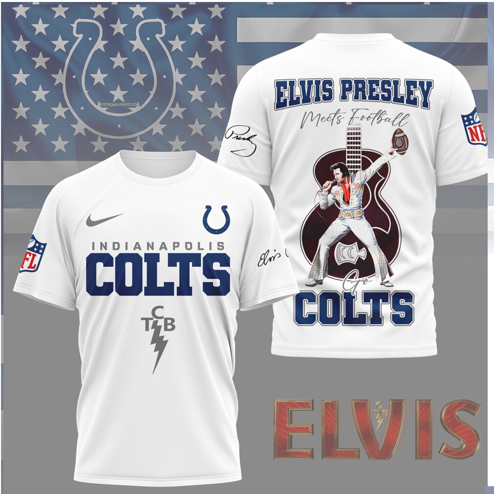Elvis Presley Meets Football Indianapolis Colts TCB Shirt Elvis Presley Meets Football Indianapolis Colts TCB Shirt
