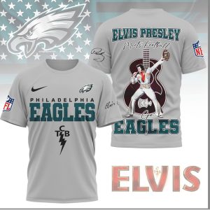 Elvis Presley Meets Football Philadelphia Eagles TCB Shirt Elvis Presley Meets Football Philadelphia Eagles TCB Shirt