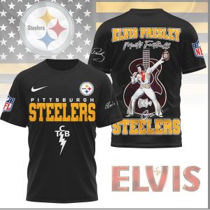 Elvis Presley Meets Football Pittsburgh Steelers TCB Shirt Elvis Presley Meets Football Pittsburgh Steelers TCB Shirt