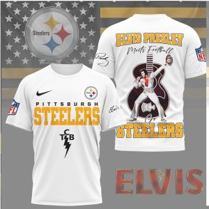 Elvis Presley Meets Football Pittsburgh Steelers TCB Shirt