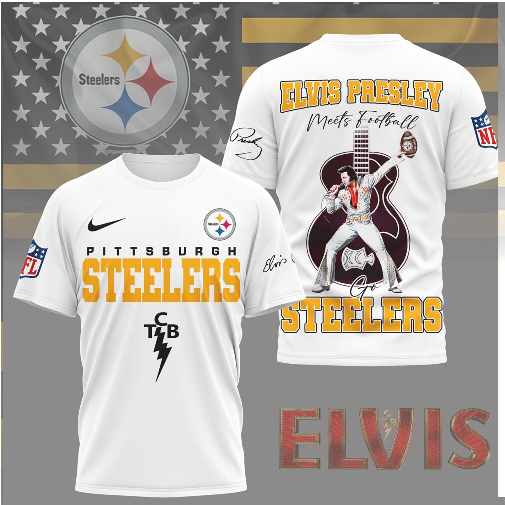 Elvis Presley Meets Football Pittsburgh Steelers TCB Shirt Elvis Presley Meets Football Pittsburgh Steelers TCB Shirt