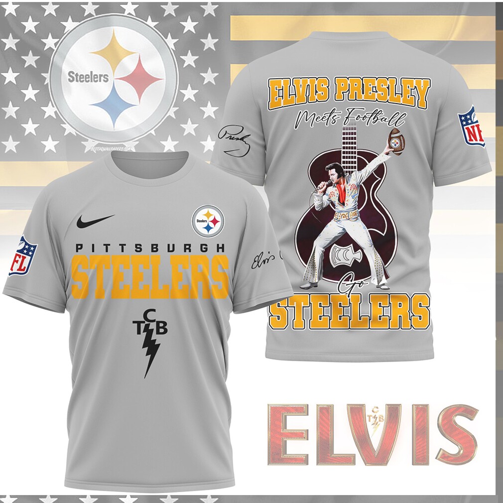 Elvis Presley Meets Football Pittsburgh Steelers TCB Shirt Elvis Presley Meets Football Pittsburgh Steelers TCB Shirt