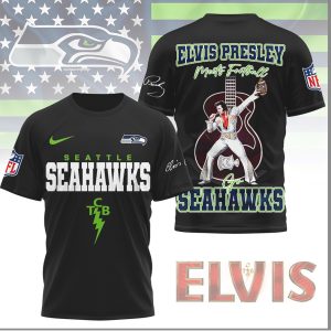 Elvis Presley Meets Football Seattle Seahawks TCB Shirt Elvis Presley Meets Football Seattle Seahawks TCB Shirt