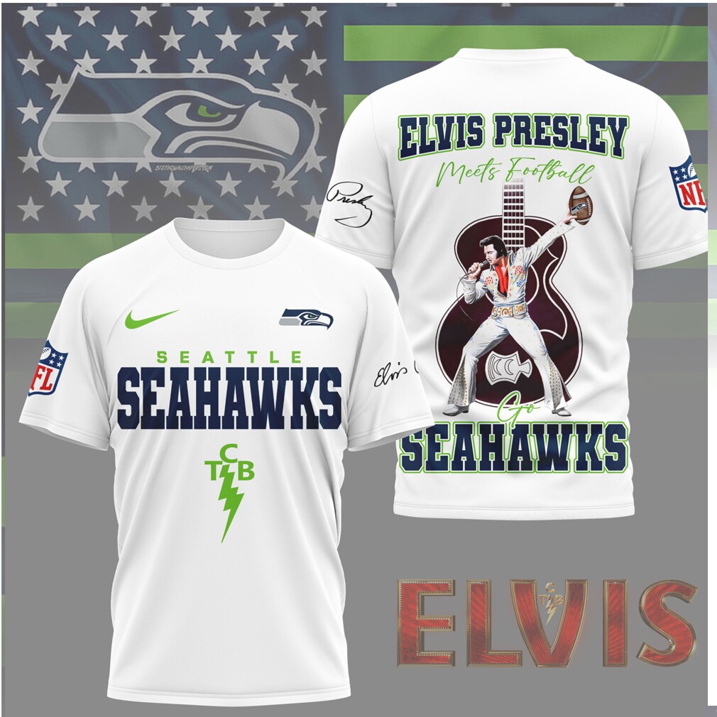 Elvis Presley Meets Football Seattle Seahawks TCB Shirt Elvis Presley Meets Football Seattle Seahawks TCB Shirt
