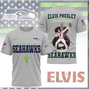 Elvis Presley Meets Football Seattle Seahawks TCB Shirt