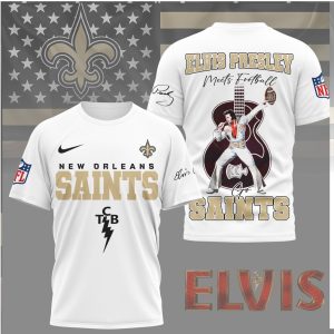 Elvis Presley New Orleans Saints Meets Football TCB Edition Shirt