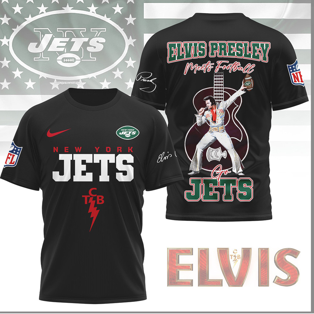 Elvis Presley New York Jets Meets Football TCB Edition Shirt Elvis Presley New York Jets Meets Football TCB Edition Shirt