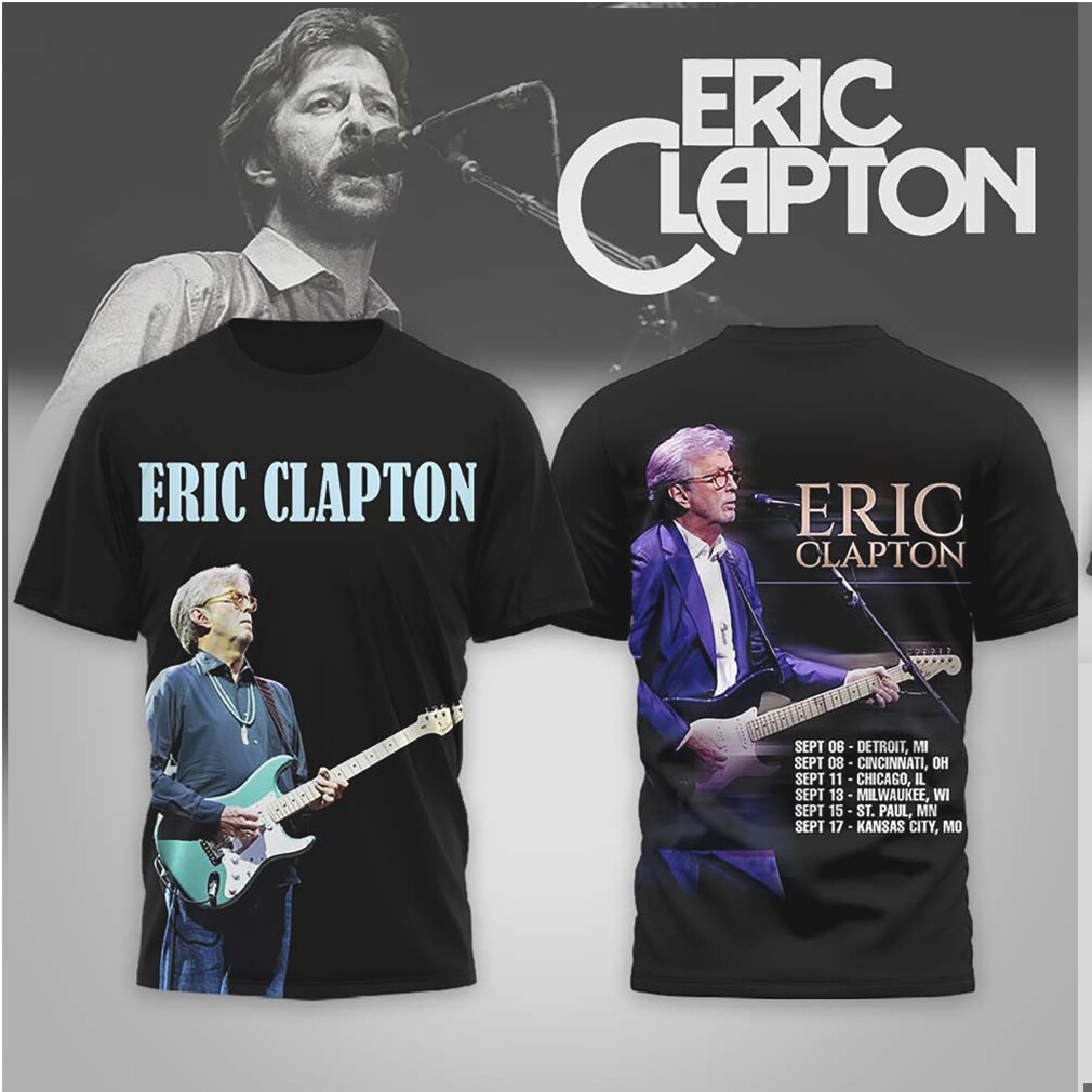 Eric Clapton 2024 North American Tour Portrait T Shirt Eric Clapton 2024 North American Tour Portrait T Shirt