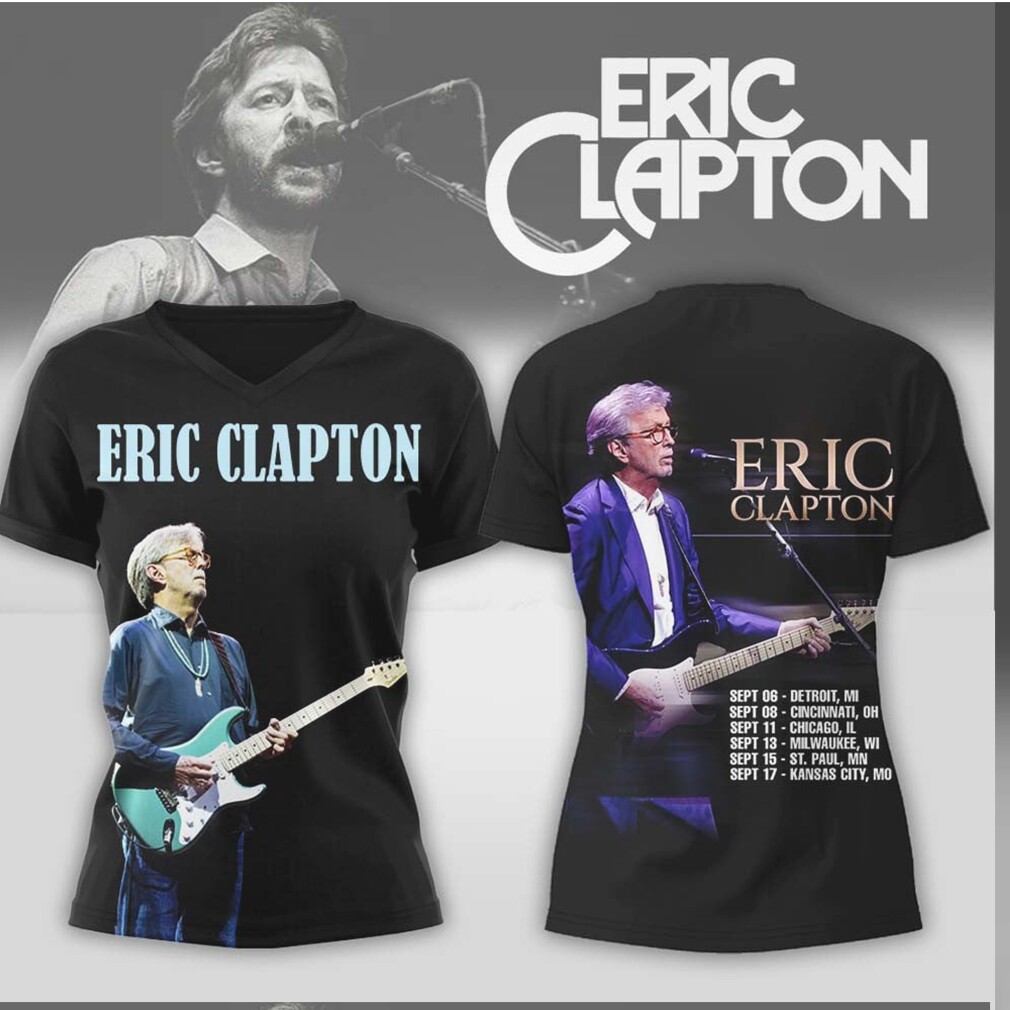 Eric Clapton 2024 North American Tour Portrait T Shirt Eric Clapton 2024 North American Tour Portrait T Shirt