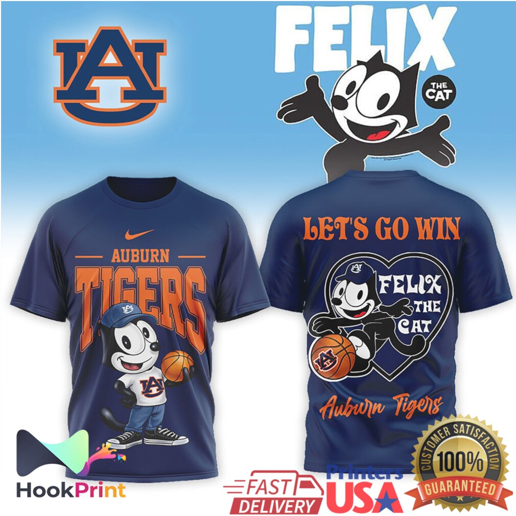 Felix the Cat x Auburn Tigers Basketball Let’s Go Win T Shirt Felix the Cat x Auburn Tigers Basketball Let’s Go Win T Shirt