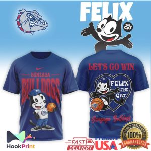 Felix the Cat x Gonzaga Bulldogs Basketball Graphic T Shirt