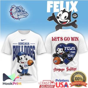 Felix the Cat x Gonzaga Bulldogs Basketball Graphic T Shirt