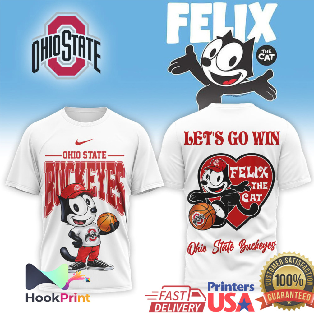 Felix the Cat x Ohio State Buckeyes Basketball Retro T Shirt Felix the Cat x Ohio State Buckeyes Basketball Retro T Shirt
