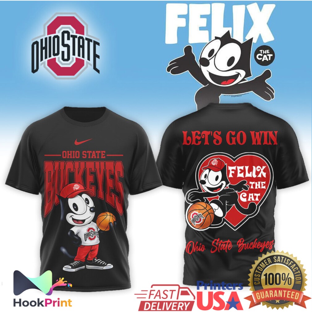 Felix the Cat x Ohio State Buckeyes Basketball Retro T Shirt Felix the Cat x Ohio State Buckeyes Basketball Retro T Shirt